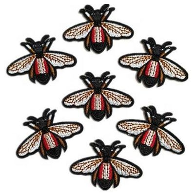Patches de abelha design de fábrica com ferro bordado completo no suporte fornecedor