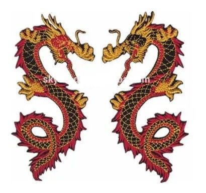 Filtro de fundo custom design de dragão bordados patches fornecedor